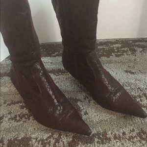 Python leather boots size 6
